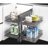 Slepý roh Elegance s tlumeným dovřením - L/P, plná dna, 670x460x600 mm, antracit
