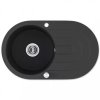 CERES 780BL 1,5 dřez kulatý, 780x470x190, granit černý