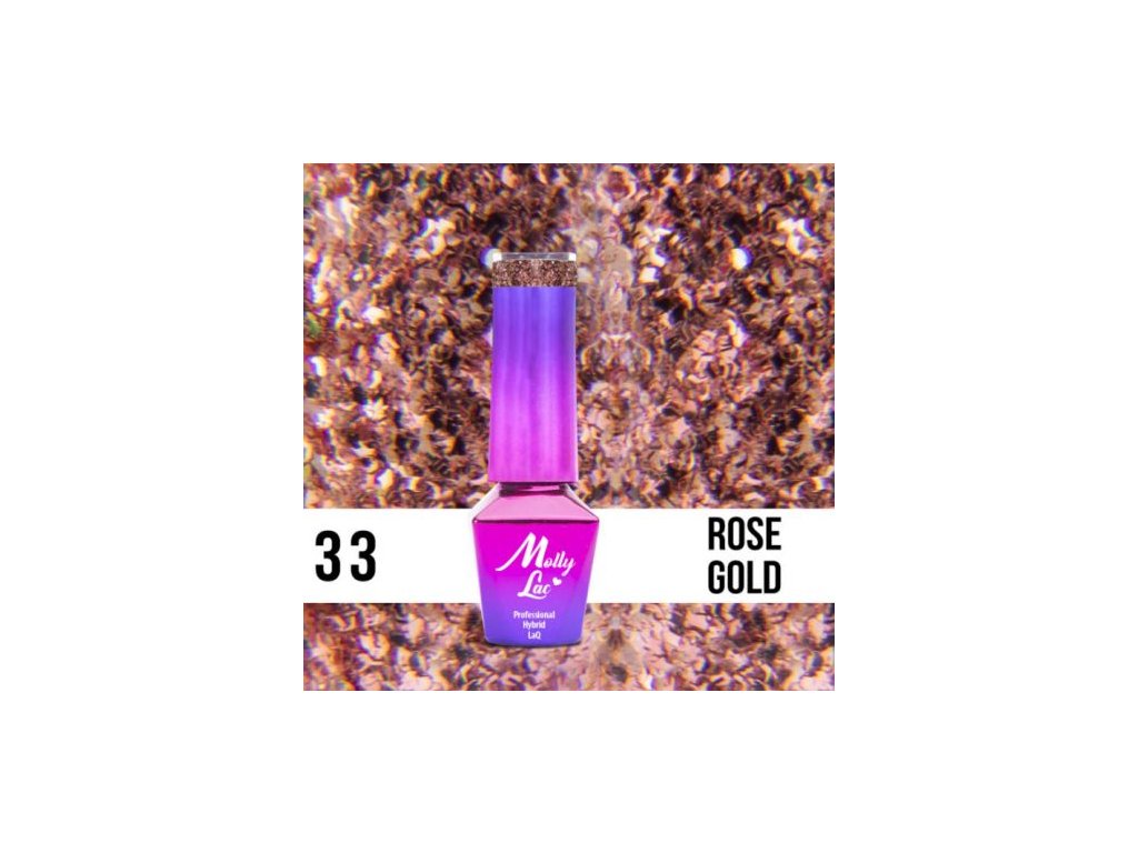 GEL LAK Molly Lac QUEENS OF LIFE ROSE GOLD 5ml Nr 33