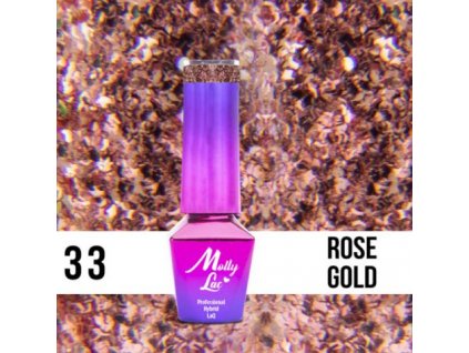 GEL LAK Molly Lac QUEENS OF LIFE ROSE GOLD 5ml Nr 33