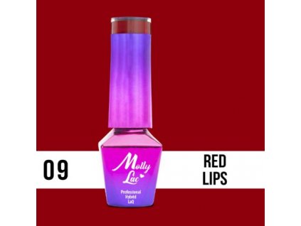 GEL LAK Molly Lac Glamour Women Red Lips 5ml Nr 9