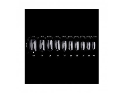 Tipy clear priesvitné "Oválne" mandľa 600ks