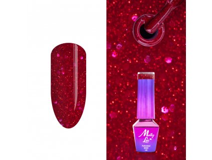lakier hybrydowy mollylac bling it on red me now 5ml nr 506