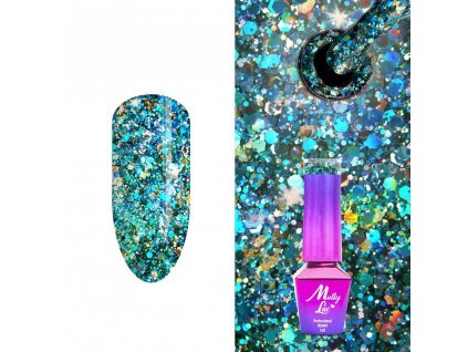 Lakier hybrydowy MollyLac Crushed Diamonds Glammy Chic 5 ml Nr 537 2