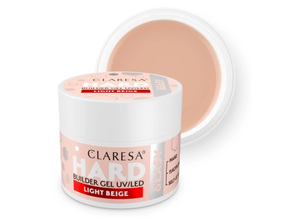 Claresa LIGHT BEIGE HARD&EASY Stavebný Gel UV/LED – 45 g