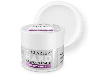 Claresa MILKY WHITE HARD&EASY Stavebný Gel UV/LED – 45 g
