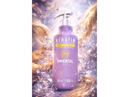 Kondicionér KERATIN - Leave-In Sprej – 500 ml Immortal NYC