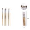 Sada drevených štetcov na akrylové nechty 6ks