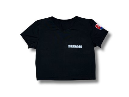 Tréningový croptop s krátkym rukávom