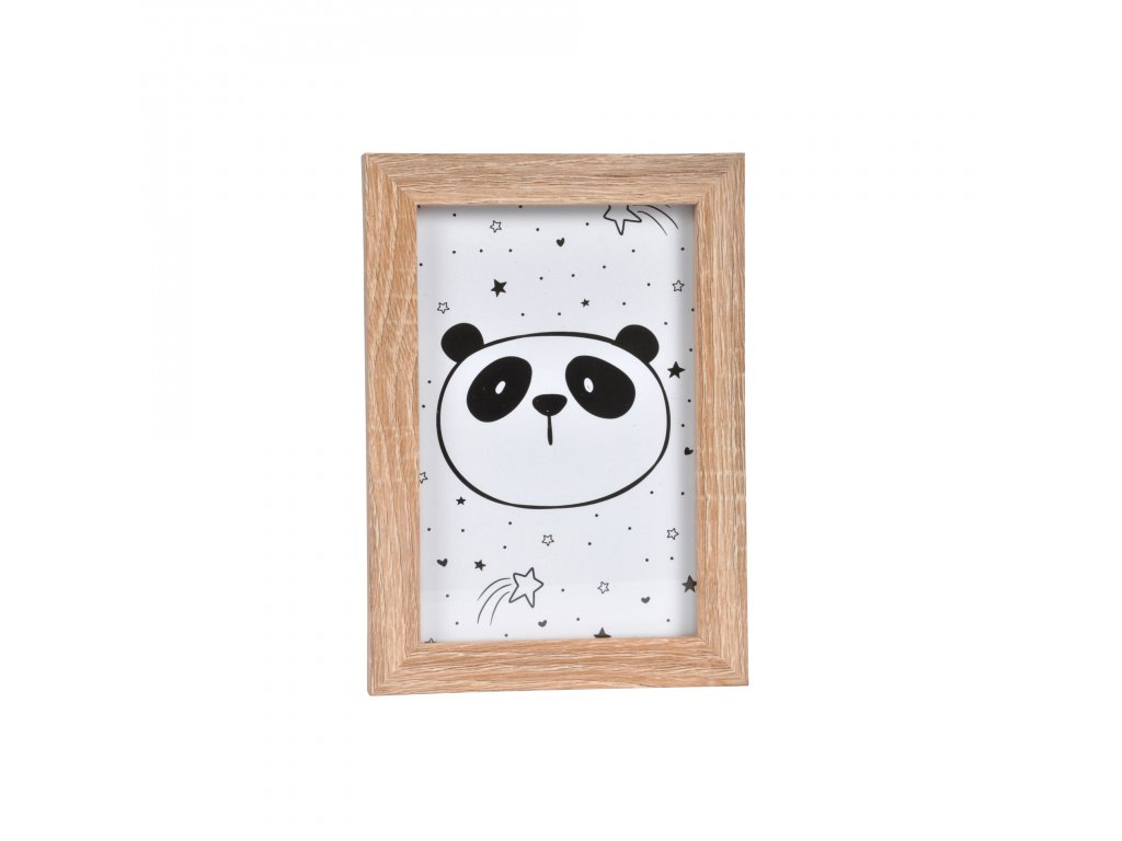 Homea Dětský obrázek s rámečkem panda
