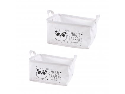 Homea Košík na hračky Magic happens panda | 2 velikosti