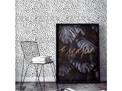 Dekorativní samolepka černé fleky 53 x 122 cm