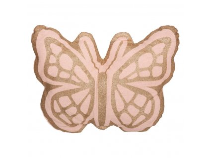Atmosphera Dětský polštářek třpytivý motýl 36 x 28 cm