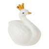 veilleuse piles plastique cygne blanche et doree 36463 36463 DEB WEB