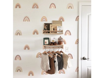 7209 detske samolepky na zed duhy terra cotta 6 x 5 cm