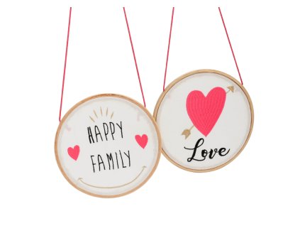 Amadeus Decorare suspendată pentru copii in formă de inimă | 2 modele (Model Happy Family)