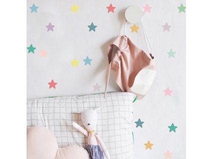 8556 samolepky do pokojicku vicebarevne hvezdicky 6 cm