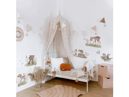 10080 1 detske nalepky na zed lesni zvirata 38 x 25 cm