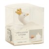 veilleuse piles plastique cygne blanche et doree 36463 36463 EMB WEB