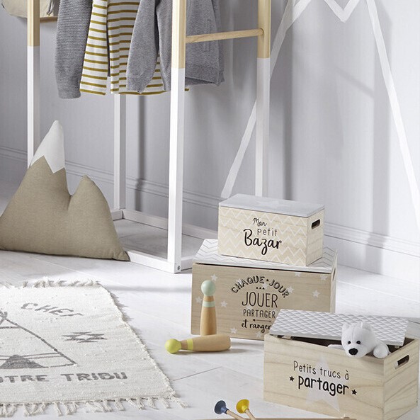 Praktické drevené boxy pre deti