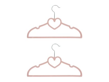 cintres velours coeur rose x2 36309 36309 DEB WEB