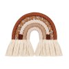 Macramé duha tmavě hnědá s květinami | 2 velikosti (Velikost 15.5x16 cm)