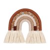 Macramé duha tmavě hnědá s květinami | 2 velikosti (Velikost 15.5x16 cm)