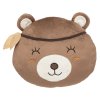 coussin tete d ours marron