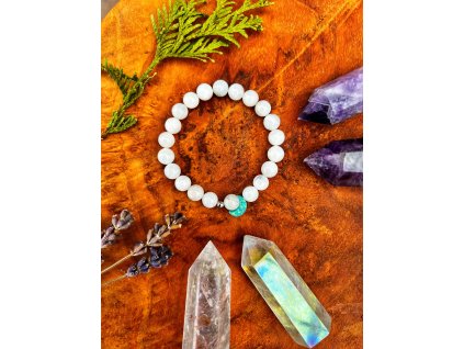 Minerální náramek - MĚSÍC a měsíční kámen