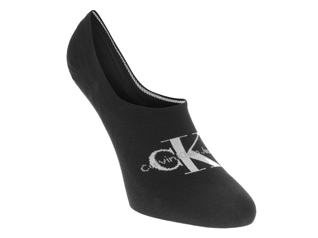 Nízké ponožky Calvin Klein Mono Logo Černé