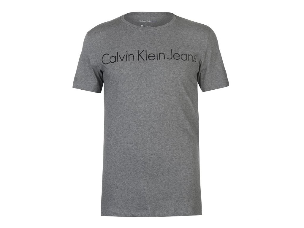 Pánské triko Calvin Klein Jeans Treasure Šedé