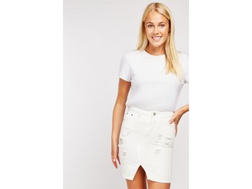 Sukně Dreamstock Distressed Bílá (Velikost M)