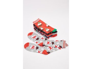 Vánoční ponožky 6 v balení Christmas Multi