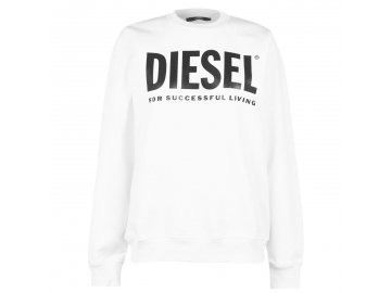 Dámská mikina Diesel Logo Crew Bílá