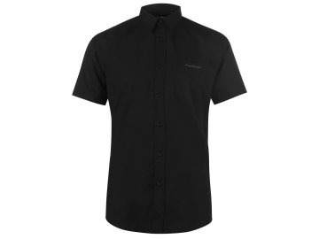 Pánská košile Pierre Cardin s krátkým rukávem Plain Black