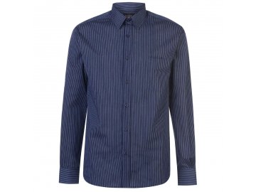 Pánská Košile s dlouhým rukávem Pierre Cardin Navy s proužky