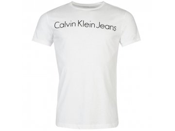 Pánské triko Calvin Klein Jeans Treasure Bílé