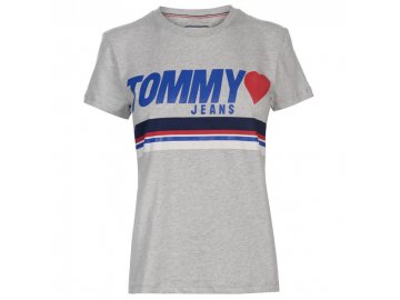 Dámské triko Tommy Hilfiger Jersey Šedé (Velikost XS)