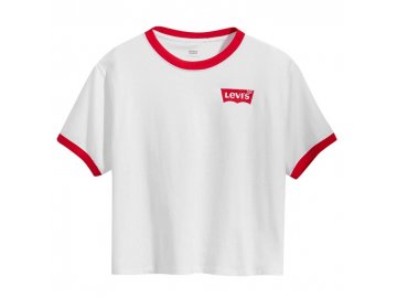 Dámské triko Levis Ringer Bílé (Velikost XS)
