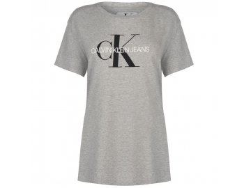 Dámský top Calvin Klein Jeans Mono Logo T Šedé (Velikost M)