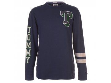 Pánská mikina Tommy Hilfiger Jeans Varsity LS Black Iris