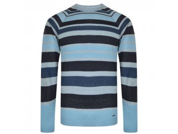 Pánský lněný svetr DKNY Crew Navy (Velikost S)