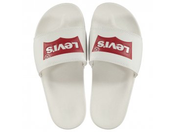 Dámské pantofle Levis Batwing Slide Bílé (Velikost 41)