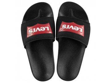 Dámské pantofle Levis Batwing Slide Černé (Velikost 40old)