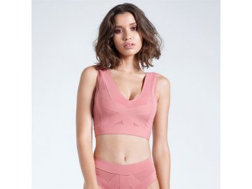 Plavky horní díl Firetrap Blackseal Bandage Růžové (Velikost L)