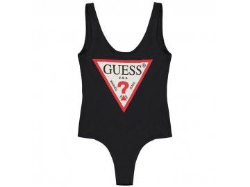 Dámské body Guess Logo Bodysuit Černé (Velikost XS)