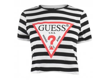 Dámský Crop top Guess Logo Pruhovaný