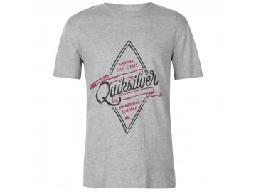 Pánské triko Quiksilver Midnight Co Šedé (Velikost XL)