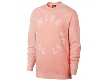 Pánská mikina Nike Wash Crew Růžová (Velikost XL)