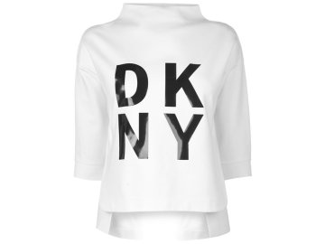 Dámské triko DKNY Sport Pop Over Bílé (Velikost XS)